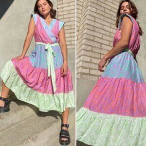 Tanya Taylor Jazzie Wrap Dress Size 6